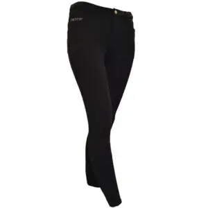 Montar Rijbroek Silver Siliconen Zitvlak Kids Zwart