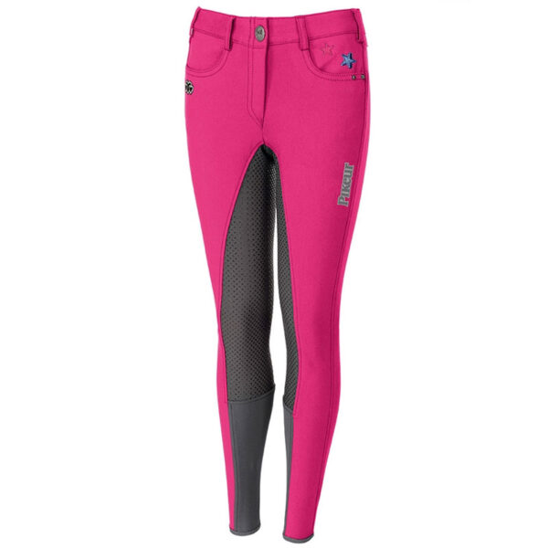 Pikeur Rijbroek Kalotta Batch Grip Kids Magenta/Steel Grey