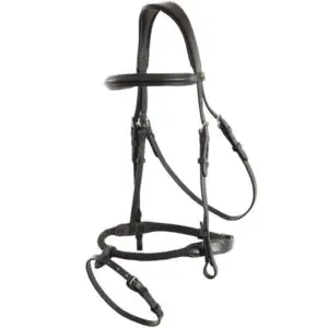 BR Hoofdstel Bedford Koordneusriem Zwart/Zilver