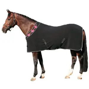 Harry's Horse Fleece Deken Concours Fleuris Zwart