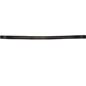 Ecoline Frontriem Swarovski Smal Zwart/Zilver