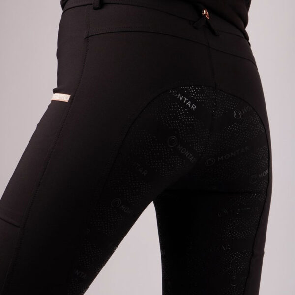 Montar Rijbroek Millie Full Grip Kids Zwart/Rosegoud - Afbeelding 2