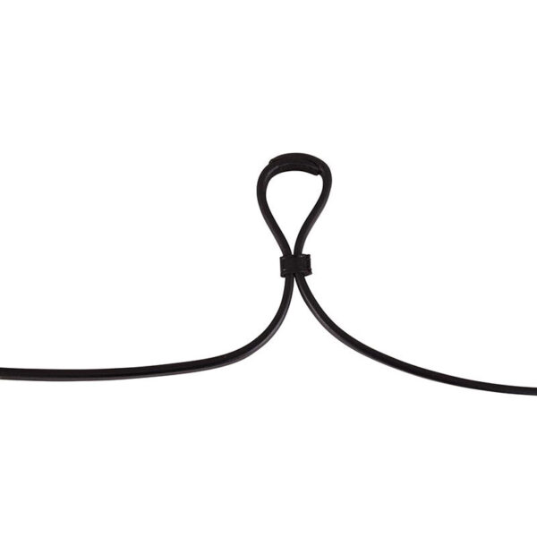 BR Lederen Antislip Stangteugels, Ronde Gesp, Blinde Sluiting, 13 mm Zwart/Zilver - Afbeelding 2