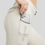 Detail mobiele telefoonzak Rijbroek Montar MoGloria Full Grip Light Silver Grey