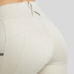 Detail Grip Reitleggings Montar MoGloria Full Grip Helles Silbergrau