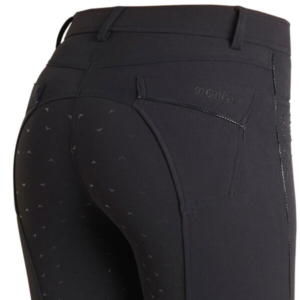 Montar Rijbroek Aria Full Grip Zwart - Afbeelding 4