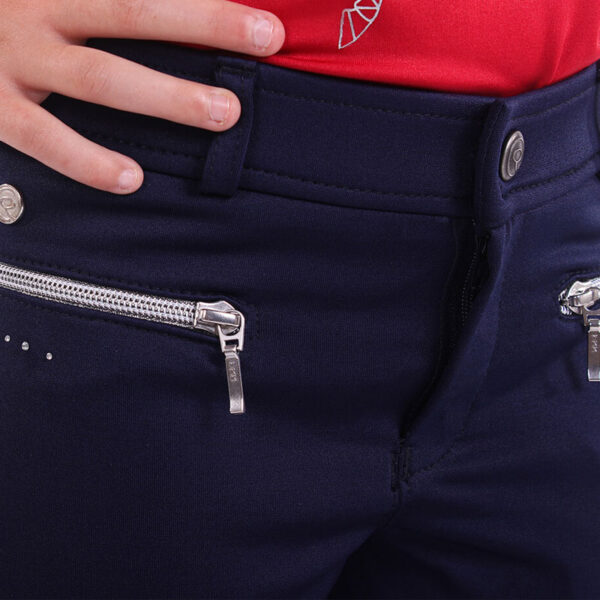 QHP Rijbroek Tanya Full Grip Kids Navy - Afbeelding 4