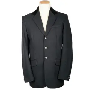 Wedstrijdjas Harry's horse heren zwart voorzijde