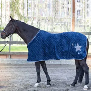 Zweetdeken Harry's Horse LouLou Enisgn-Blue zijaanzicht