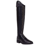 elastisch lange veters QHP glitter Zwart/Goud