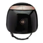 Achterzijde Charles Owen Halo Gloss zwart rosegoud