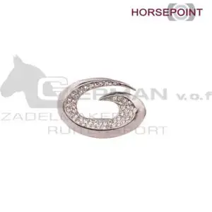 Horsepoint Plastronspeld Strass Tornado Zilver