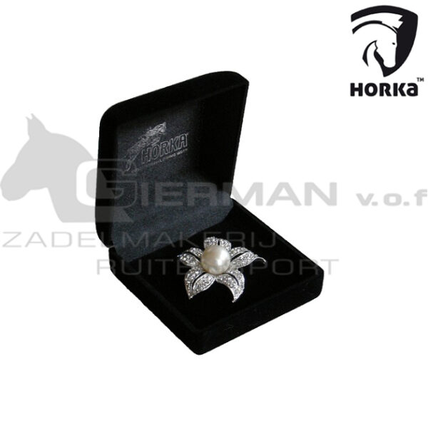 Horka Plastronspeld Flower Zilver