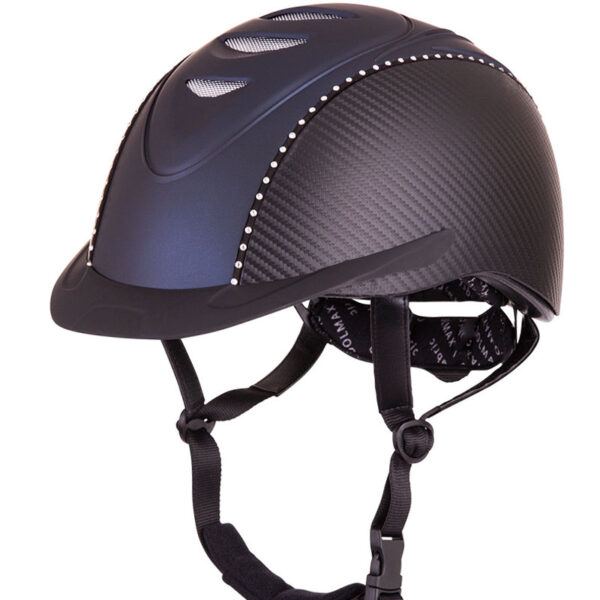 BR Rijhelm Viper Patron Carbon Swarovski VG1 Metal Navy/Zwart
