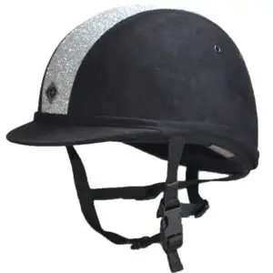 Charles Owen Rijhelm YR8  Sparkly Zwart/Zilver