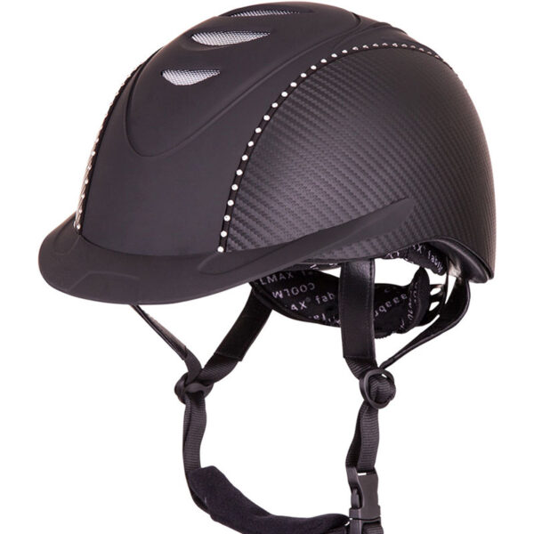 BR Rijhelm Viper Patron Carbon Swarovski VG1 Zwart/Zwart