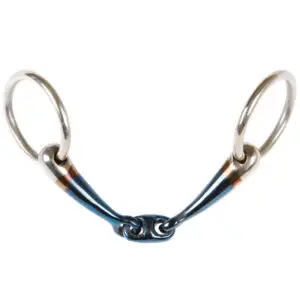 Harry's Horse Water/Onderlegtrens Dubbel Gebroken Sweet Iron 14 mm Blauw/Zilver