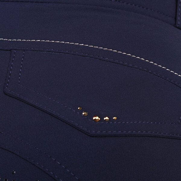 QHP Rijbroek Tara Full Grip Navy - Afbeelding 4