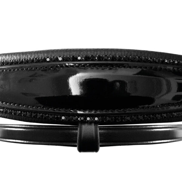 Neusriem Passierm Shadow hoofdstel Premium Crystal steentjes Graphite