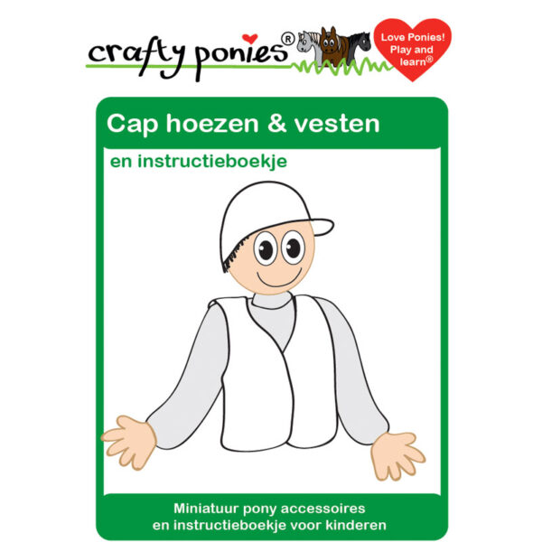 Instructieboekje Crafty Ponies Cap overtrek En Vest roze ster.