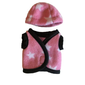 Crafty Ponies Cap overtrek En Vest roze ster.