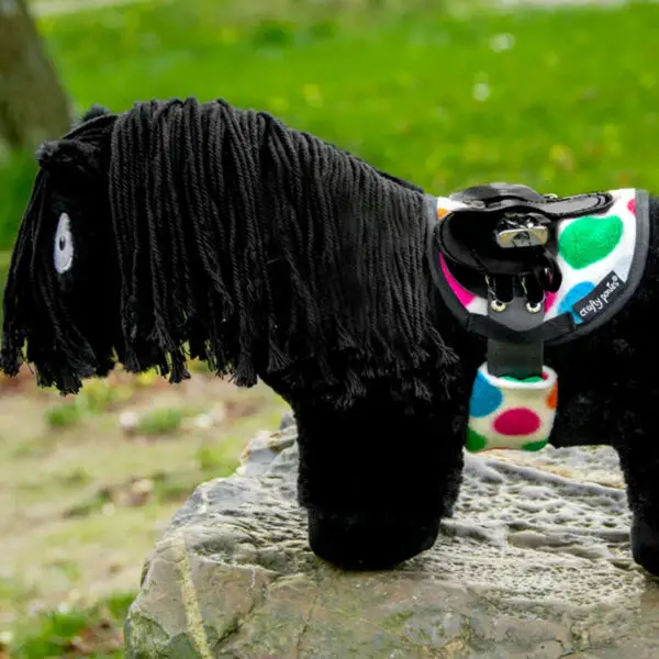 Crafty Ponies lifesryle foto dekje met singelshoes wit gekleurd gestipt
