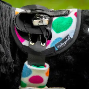 Crafty Ponies Dekje & Singelhoes Wit gekleurd gestipt