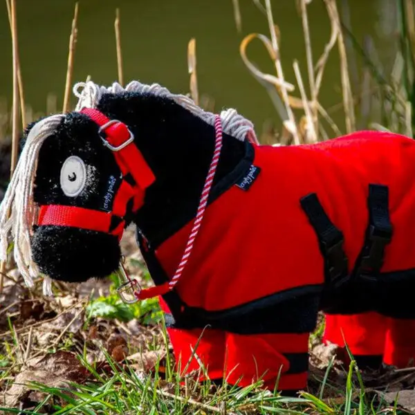 Sfeerfoto Crafty Ponies Fleecedeken Set Rood