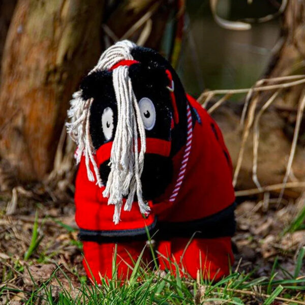 Vooraanzicht Crafty Ponies fleecedeken set rood