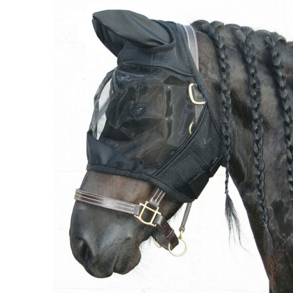 Harry's Horse Vliegenmasker Flyshield Zwart