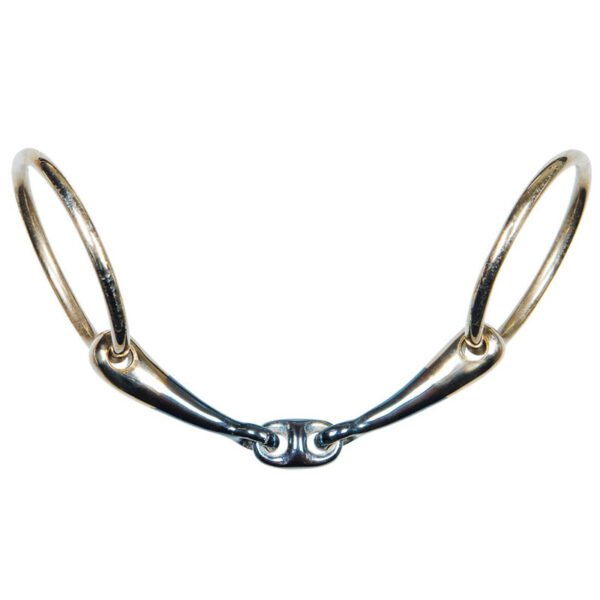 Harry's Horse Watertrens Dubbel Gebroken Sweet Iron 14 mm Blauw/Zilver