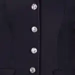 Detail sluiting rijjasje QHP Elaina zwart