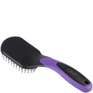 Zwart met paarse QHP staart en manen borstel