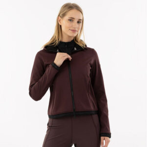 BR softshell jas Fien Fudge voorzijde
