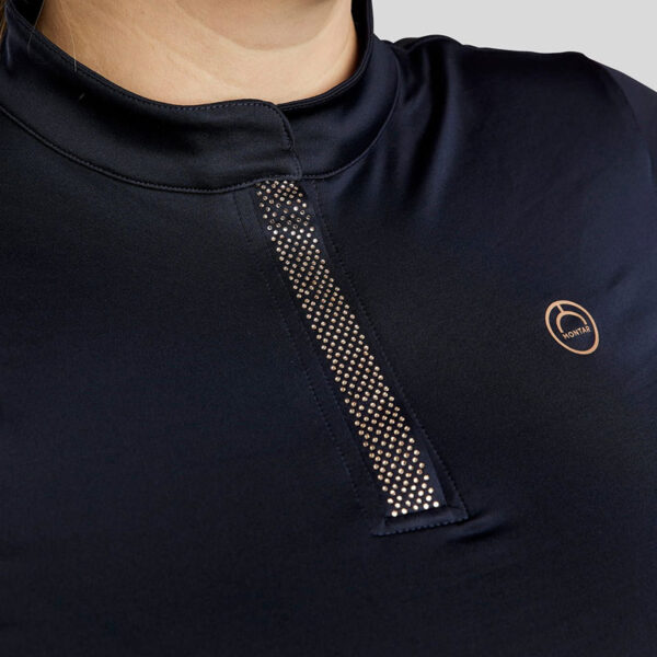 Detail crystal steentjes Montar Longsleeve Briella Curve Dark Navy