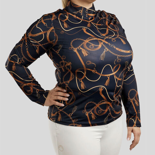 Montar Longsleeve Haily Curve Dark Navy voorzijde
