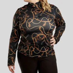 Montar Longsleeve Haily Curve Zwart voorzijde