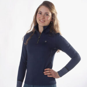 QHP shirt Loua Navy voorzijde