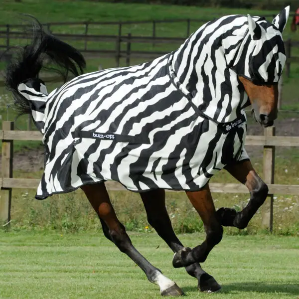 Bucas Buzz-Off Full Neck Zebra
