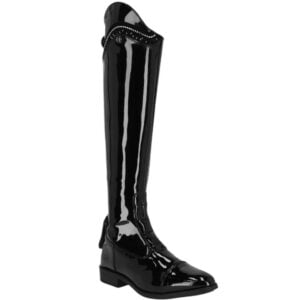Seitenansicht der QHP Reitstiefel Lamira schwarz