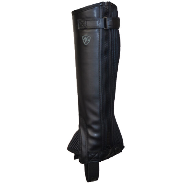 Rider Pro Mini-Chaps Leather Look Zwart