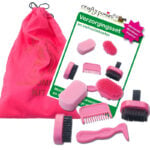 Crafty Ponies Poetsset / Verzorgingsset compleet met tas en instructieboekje roze