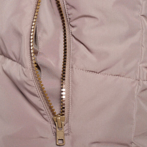 Detail zakken met rits jas Kingsland Stacy Brown Iron