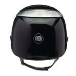 Achterzijde Charles Owen cap Halo Gloss zwart platinum