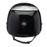 Achterzijde Charles Owen cap Halo Gloss zwart platinum