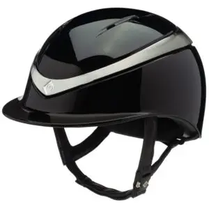 Charles Owen Halo Glossy zijaanzicht zwart platinum