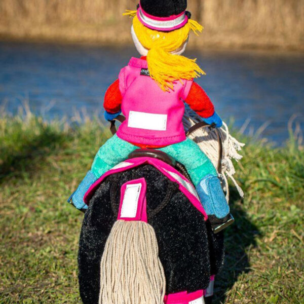 Achterzijde Crafty Ponies Hi Viz Reflectie Set Fluor Roze