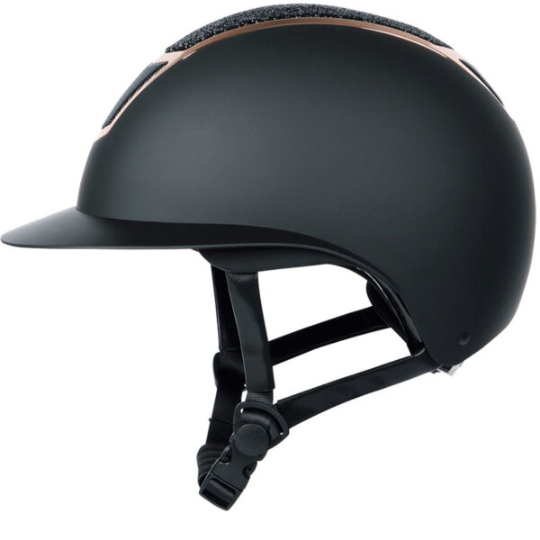 Zijaanzicht Harry's Horse cap Mont Blanc Sparkle zwart rosegoud