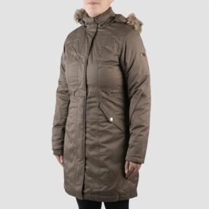 Horka jas Typhoon outdoor Coffee/Rosegoud voorzijde