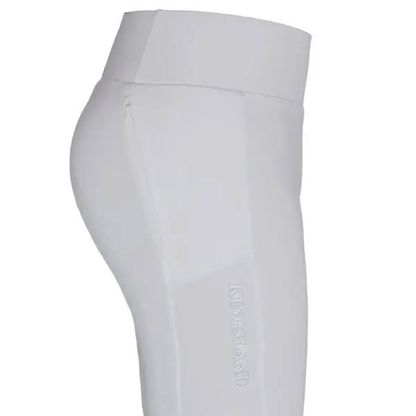 Zijaanzicht rijlegging Kingsland Katinka Classic Full Grip wit